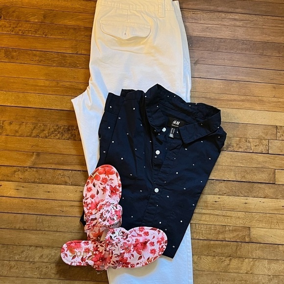 Liz Claiborne Cropped White Chinos Women’s Pants sz.10 - Picture 10 of 10